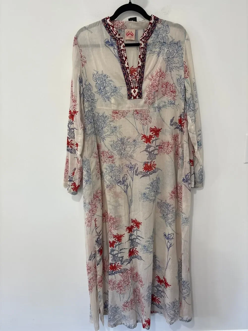 Le Sirenuse Positano Cotton Cover Up Caftan Size 42 IT (M)
